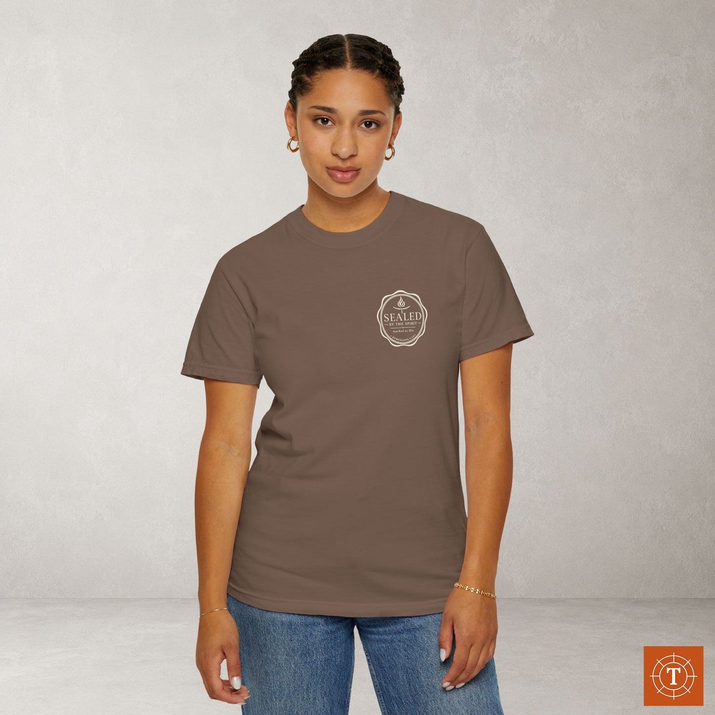 Sealed by the Spirit — Ephesians 1:13 Subtle Scripture Tee | Chest Print