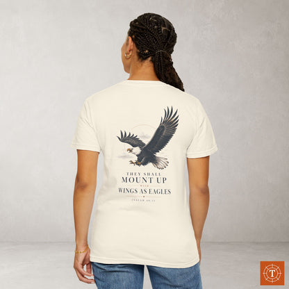 Illustrated Scripture Tee - Isaiah 40:31 - Mount up wings like eagles