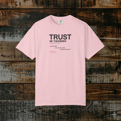 Proverbs 3:5 Minimalist Hebrew Roots Scripture Tee - Trust in Yahweh with all your heart