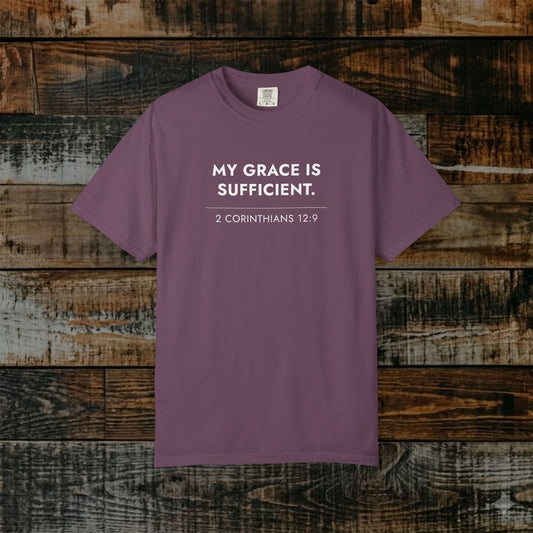 My Grace is Sufficient — 2 Corinthians 12:9 Christian Scripture Tee