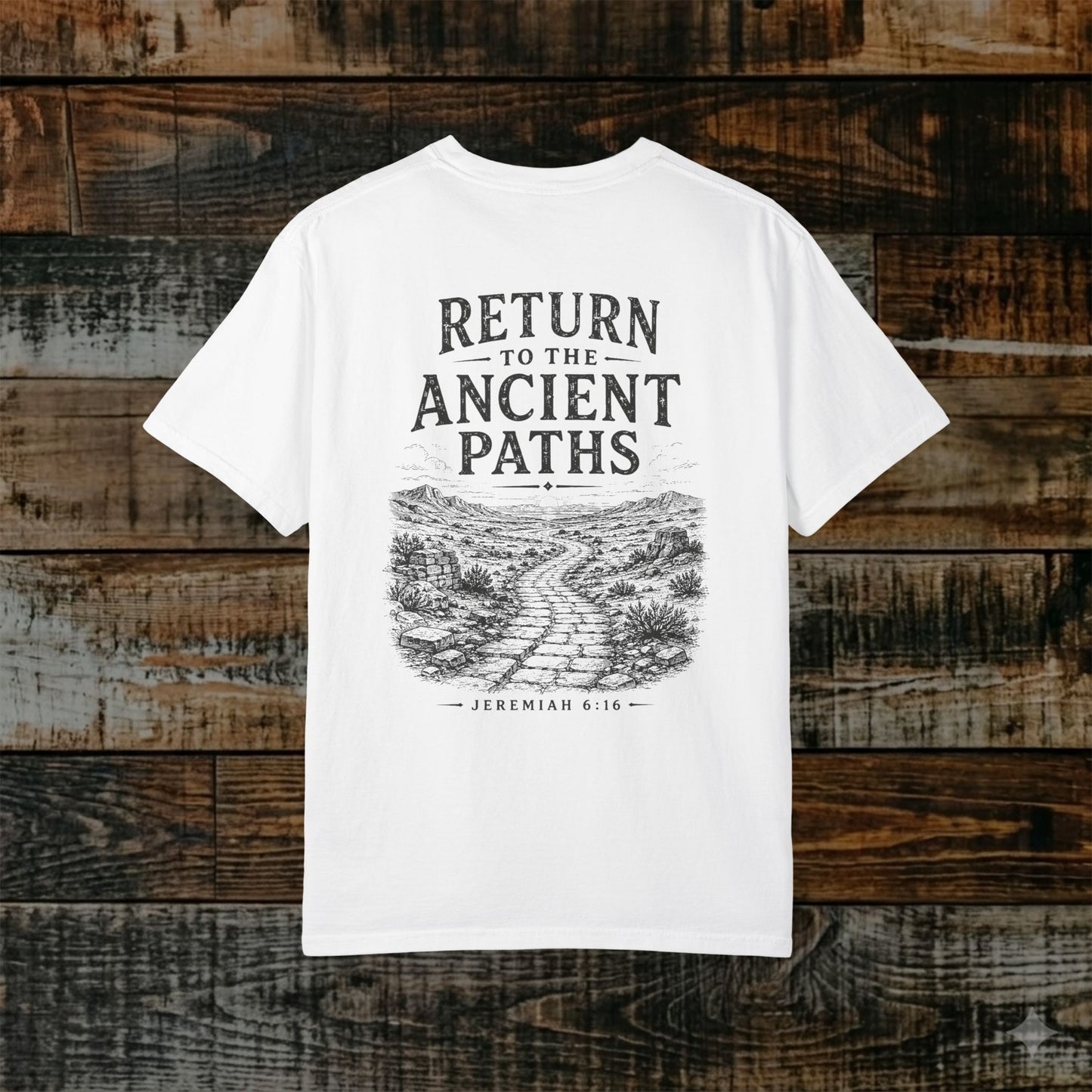 Illustrated Scripture Tee - Jeremiah 6:16 - Ancient Paths