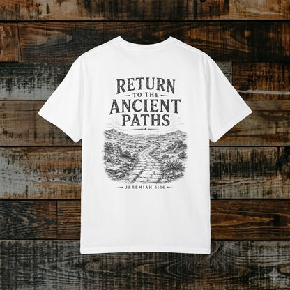 Illustrated Scripture Tee - Jeremiah 6:16 - Ancient Paths