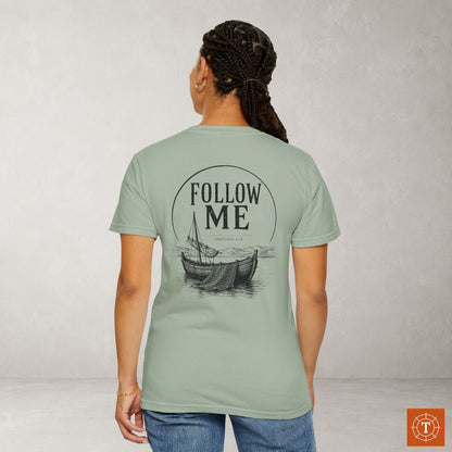 Illustrated Scripture Tee - Matthew 4:19 - Follow Me