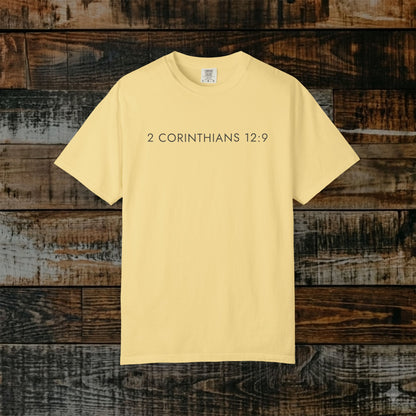 Aesthetic Messianic Tee — 2 Corinthians 12:9 Modern Hebrew Roots Tee