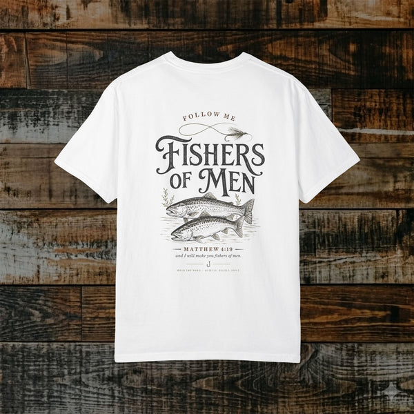 Illustrated Scripture Tee - Matthew 4:19 - Fishers of Men Shirt