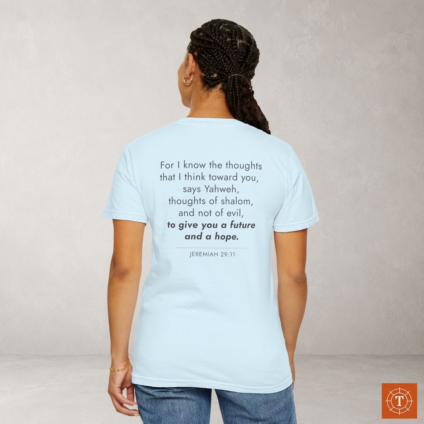 Jeremiah 29:11 Hebrew-Roots Scripture Tee — Full Verse Collection