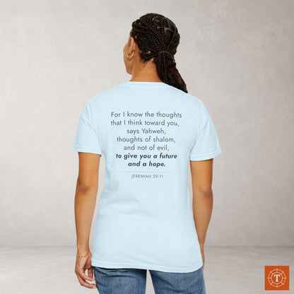 Jeremiah 29:11 Hebrew-Roots Scripture Tee — Full Verse Collection