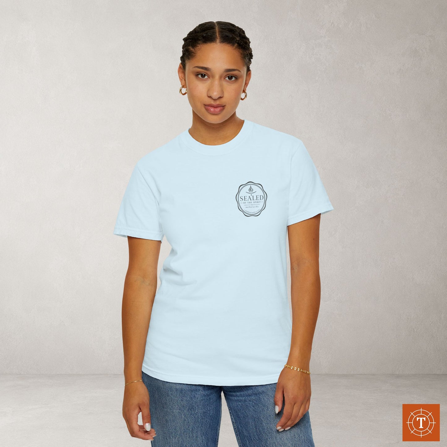 Sealed by the Spirit — Ephesians 1:13 Subtle Scripture Tee | Chest Print