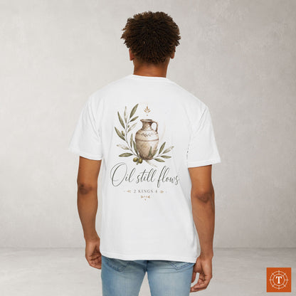 Illustrated Scripture Tee - 2 Kings 4 - Oil still flows