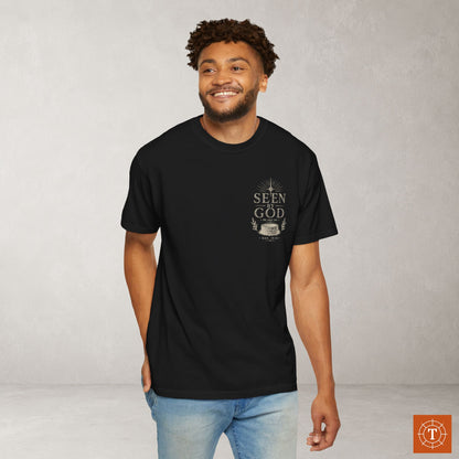 Seen by God — Genesis 16:13 Subtle Scripture Tee | Chest Print