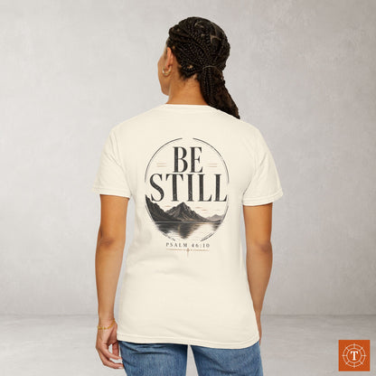 Illustrated Scripture Tee - Psalm 46:10 - Be Still