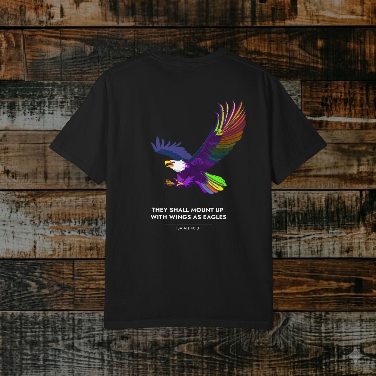 Illustrated Scripture Tee - Isaiah 40:31 - Mount up wings