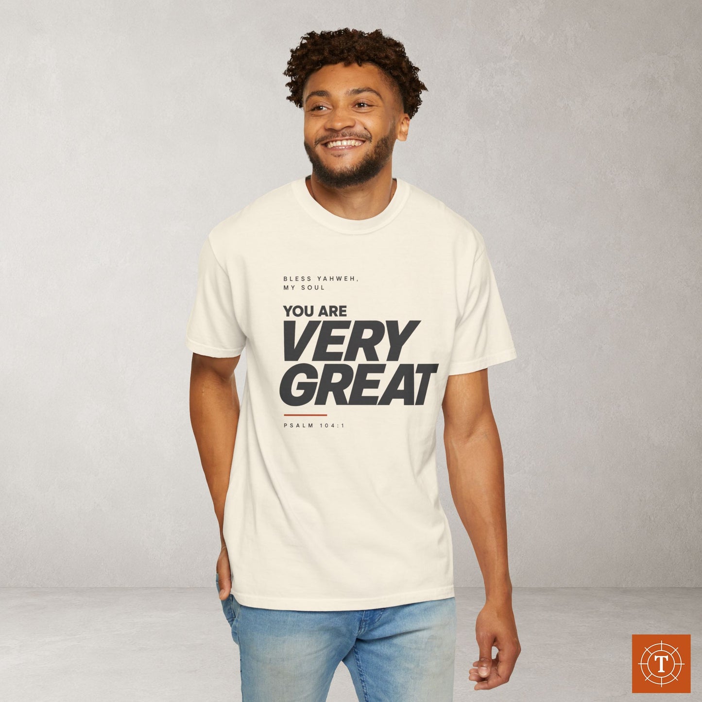Psalm 104:1 Yahweh Minimalist Hebrew Roots Scripture Tee - Bless Yahweh, my soul