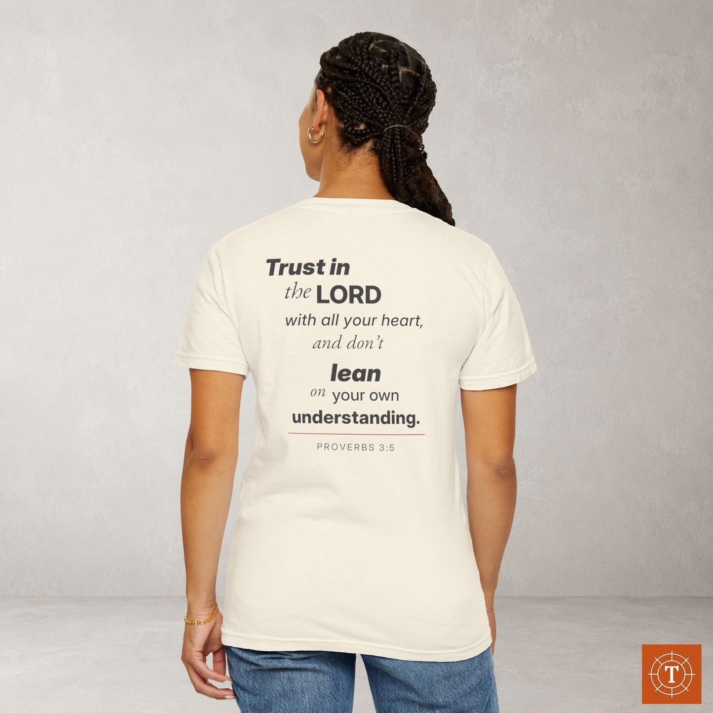Proverbs 3:5 Christian Scripture Tee - Full Verse - Trust in the LORD
