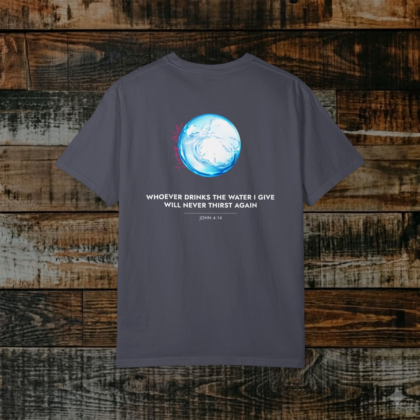 Illustrated Scripture Tee - John 4:14 - Living Water