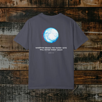Illustrated Scripture Tee - John 4:14 - Living Water
