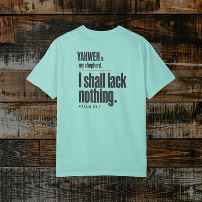 Psalm 23:1 Hebrew Roots Scripture Tee - Full Verse - Yahweh is my shepherd