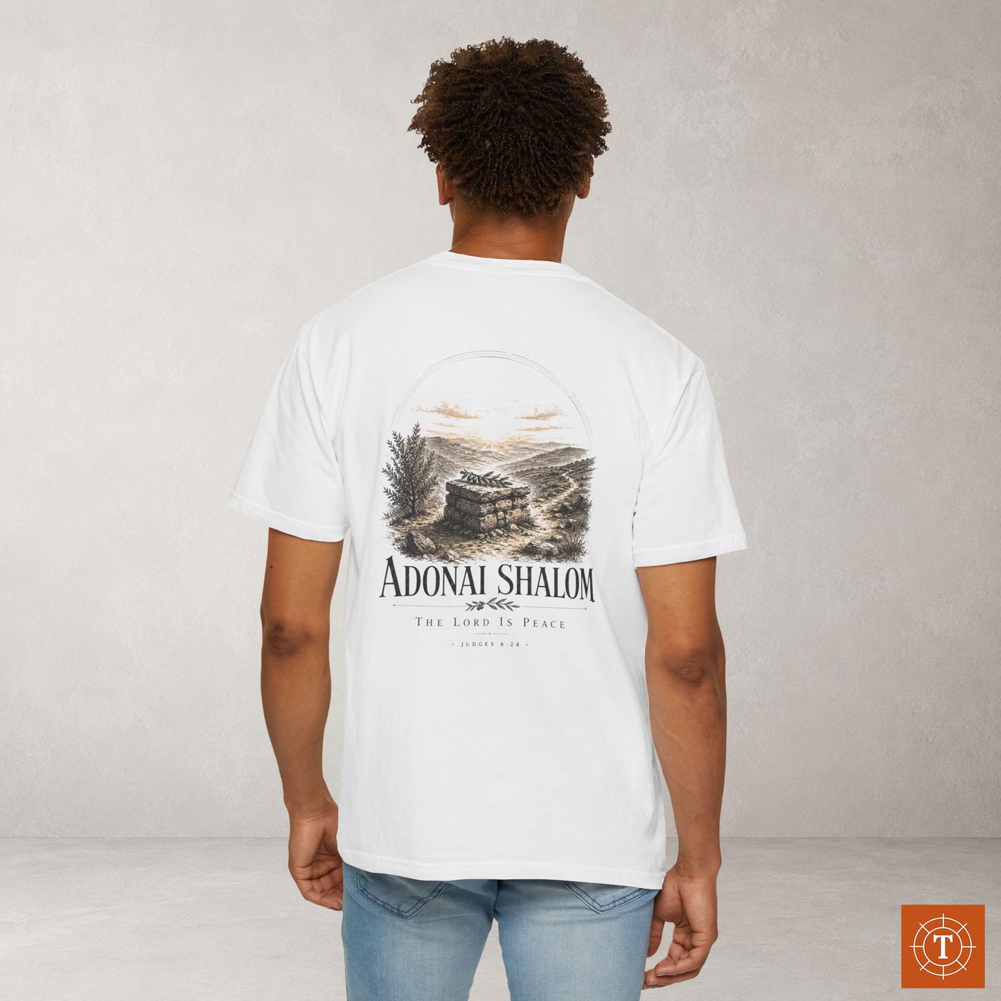 ADONAI SHALOM - Names of God Tee - Judges 6:24 - Back Print