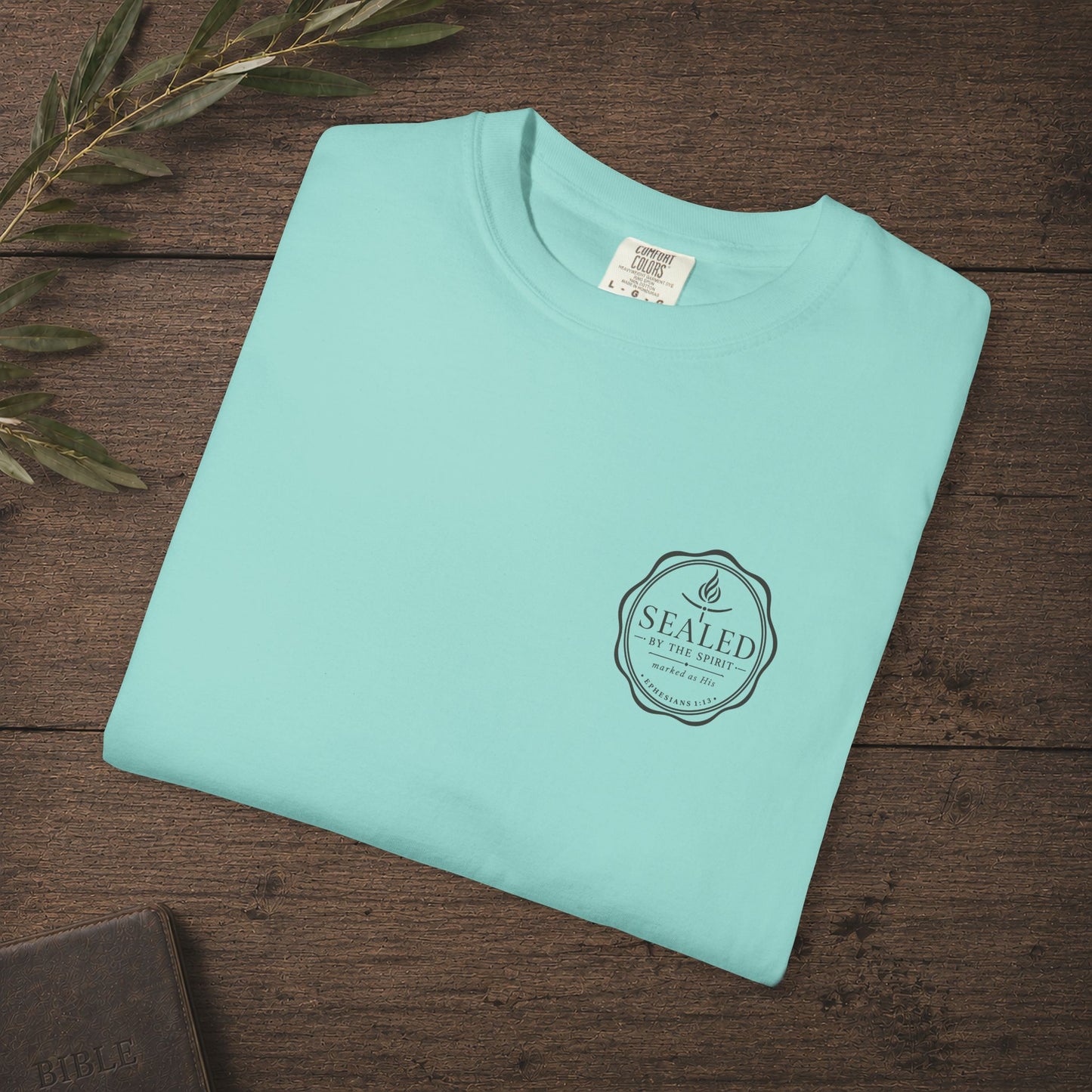 Sealed by the Spirit — Ephesians 1:13 Subtle Scripture Tee | Chest Print