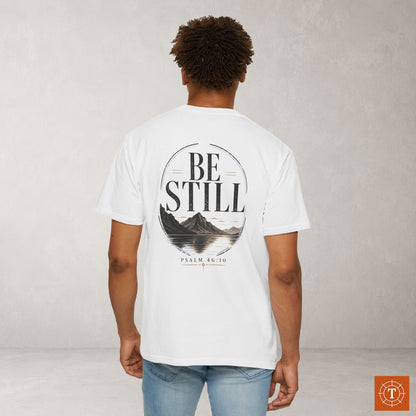 Illustrated Scripture Tee - Psalm 46:10 - Be Still